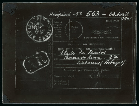 Stamp of Large Lots and Collections Sperati personal records: a glass plate reproducing