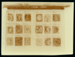Stamp of Large Lots and Collections Sperati Personal Records - group of nine glass clichés
