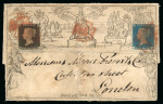 Stamp of Great Britain » 1840 Mulreadys & Caricatures 1840 (May 29) 1d. Mulready letter sheet, A65, from