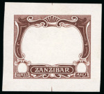 Stamp of Zanzibar » The Zanzibar Post Office (1895-1964) 1908 View of Port set of three proofs for the Rupee