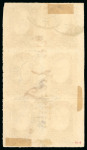 Stamp of Brazil » 1866-83 Dom Pedro » 1877-78 Roulette "White Beard" Issue 1878, 300r ochre, vertical block of six, used, imperforate at left