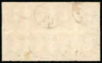 Stamp of Brazil » 1866-83 Dom Pedro » 1877-78 Roulette "White Beard" Issue 1878, 300r ochre, horizontal block of eight, cancelled