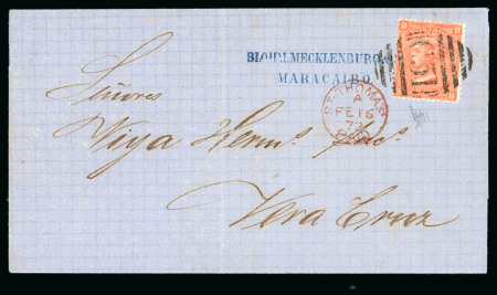 Stamp of Venezuela » Maritime Postal History » Incoming Mail 1872-1879, Selection of four covers sent to Mexico