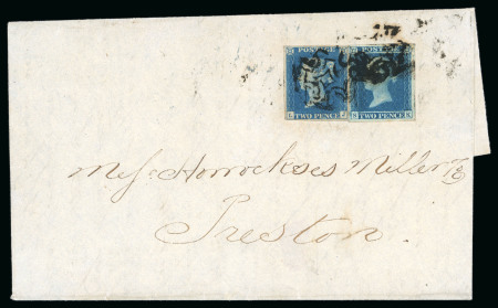 Stamp of Great Britain » 1840 2d Blue (ordered by plate number) 1842 (Nov 7) entire letter to Preston, bearing 1840