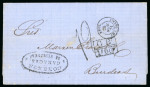 Stamp of Venezuela » Maritime Postal History 1871 (Nov 8), Entire sent from Caracas to Bordeaux,