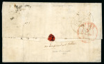 Stamp of Great Britain » 1841 2d Blue 1845 (Mar 4) entire letter from Totteridge to Belgium,