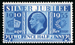 Stamp of Great Britain » King George V » 1924-36 Issues 1935 Silver Jubilee 2 1/2d. Prussian blue, a superb