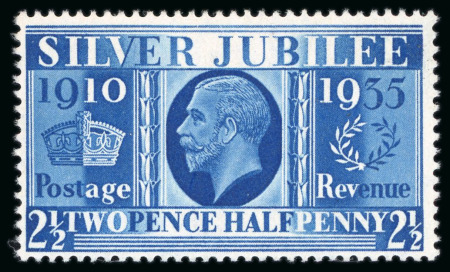 Stamp of Great Britain » King George V » 1924-36 Issues 1935 Silver Jubilee 2 1/2d. Prussian blue, a superb