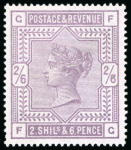Stamp of Great Britain » 1855-1900 Surface Printed » 1883-84 & 1888 High Values 1883-84 2/6d. lilac, FG, fine unmounted mint; a very