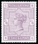 Stamp of Great Britain » 1855-1900 Surface Printed » 1883-84 & 1888 High Values 1883-84 2/6d. lilac, BG, fine unmounted mint; a very