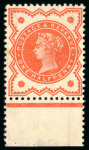 Stamp of Great Britain » 1855-1900 Surface Printed » 1887-1900 Jubilee Issue & 1891 £1 Green 1887-1900 1/2d. vermilion, wmk inverted,mint NH from