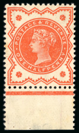 Stamp of Great Britain » 1855-1900 Surface Printed » 1887-1900 Jubilee Issue & 1891 £1 Green 1887-1900 1/2d. vermilion, wmk inverted,mint NH from