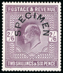 Stamp of Great Britain » King Edward VII » 1902-10 De La Rue Issues 1902 2/6d. lilac, 5/- bright carmine, 10/- ultramarine