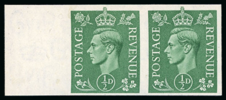 Stamp of Great Britain » King George VI 1941-42 1/2d. pale green pair from the left of the