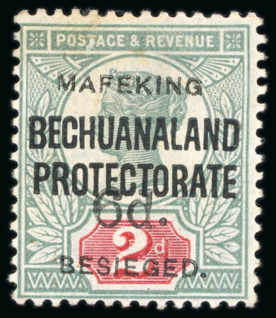 Stamp of South Africa » Mafeking 1900 Mafeking Besieged, 6d on 2d green and carmine,mint
