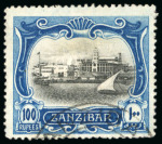 Stamp of Zanzibar » The Zanzibar Post Office (1895-1964) 1908-09 20R black and yellow-green with neat cds, very