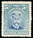Stamp of Southern Rhodesia 1924, Admirals, complete mint with original gum set