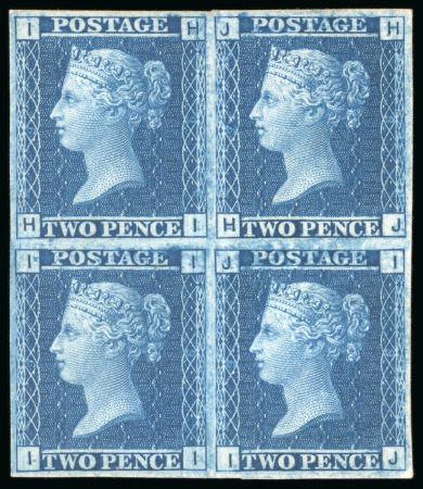 Stamp of Great Britain » Line Engraved Essays, Plate Proofs, Colour Trials and Reprints 1867 2d. blue, pl.9, Hi-IJ, Paris exhibition proof