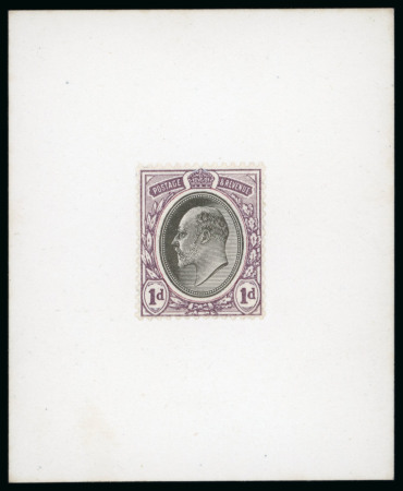 Stamp of Great Britain » King Edward VII 1902 1d. "Transvaal" essay, type 2 in black and purple