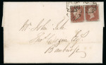Stamp of Great Britain » 1841 1d Red 1843 (Dec. 14) entire letter from Dublin to Banbridge,