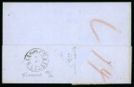 Stamp of Great Britain » 1854-1900 Postal History of the Perforated Line Engraved and Surface Printed Issues 1863 (Aug 13) entire letter from Grimsby to Norway,