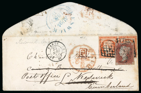 Stamp of Great Britain » 1841 1d Red France: 1850 (22 Aout) envelope to London bearing 1849-52