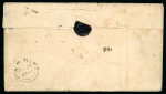 Stamp of Great Britain » 1841 1d Red 1845 (Jan 11) entire from Glamorgan to Kentucky U.S.A,