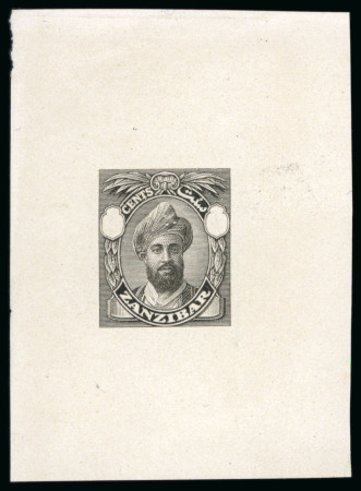 Stamp of Zanzibar » The Zanzibar Post Office (1895-1964) 1926 master die proof of the cents value with void