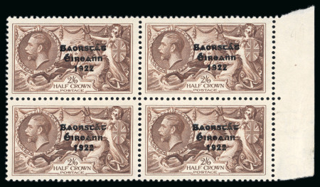 Stamp of Ireland 1935 re-engraved 2/6d. to 10/- set of three in marginal