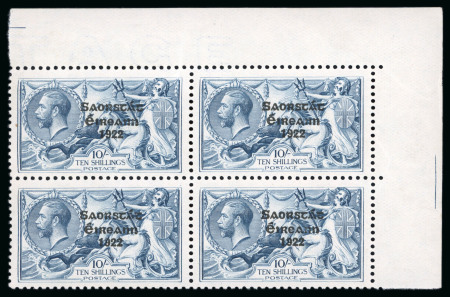 Stamp of Ireland 1922-23 2/6d. to 10/- set of three in corner blocks