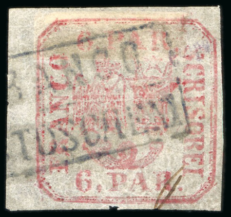 Stamp of Romania » United Principalities 1862-1864 1862, 6par carmine-red, clear to large margins, cancelled