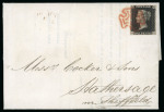Stamp of Great Britain » 1840 1d Black and 1d Red plates 1a to 11 1840 (Dec 31) printed double letter sheet from London