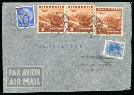 Stamp of Austria 1938 Austrian Airmail collection focused upon the end