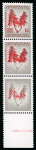 Stamp of South Africa » Union & Republic of South Africa 1964-72 1c. red and olive-grey vertical strip of three