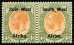 Stamp of South West Africa 1923-26 selection of the various overprint types