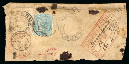 Stamp of Indian States » Jammu & Kashmir 1870-1889 Covers and cards, attractive group of ten,