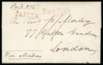 Stamp of Ceylon 1827-1857 Selection of eighteen pre-stamp entires,