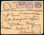 Stamp of Ceylon 1897-1945 Group of five covers including redirected