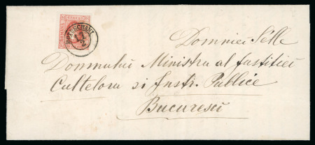 Stamp of Romania » United Principalities 1864-1865 Prince Cuza 1865 (Feb 27) Wrapper sent from Botuschani to Bucuresci