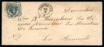 Stamp of Romania » United Principalities 1862-1864 1862 30par blue on wove paper, two single frankings