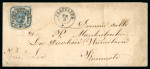Stamp of Romania » United Principalities 1862-1864 1862 30par blue on wove paper, two single frankings