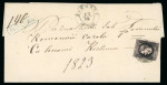 Stamp of Romania » 1866-67 Prince Carol I - Coloured Papers 1866 (Dec 17) Registered cover sent Focsani franked