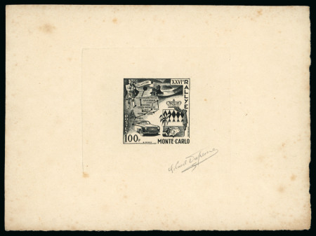 Stamp of Colonies françaises » Monaco 1956, XXVIème rallye de Monte-Carlo, épreuve d'artiste