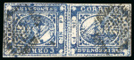 Stamp of Argentina 1859, Buenos Aires, 1p deep blue, horizontal tête-bêche pair, Sperati reproduction