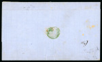 Stamp of Peru 1858, 1d deep blue, pair combined with 1858-59 1p rose on double rate cover from Arica to Arequipa