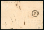 Stamp of Belgium 1863, France used in Belgium: Napoléon III, 40c orange
