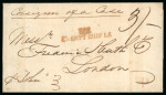 Stamp of Brazil 1836 (Oct 20) consignee‘s letter from RIO DE JANEIRO,