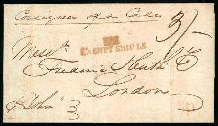 Stamp of Brazil 1836 (Oct 20) consignee‘s letter from RIO DE JANEIRO,