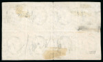 Stamp of Luxembourg 1852-59, 10c grey-black, horizontal block of eight used
