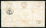Stamp of Luxembourg 1852-59, 10c grey-black, used on rural cover from Weiswampach